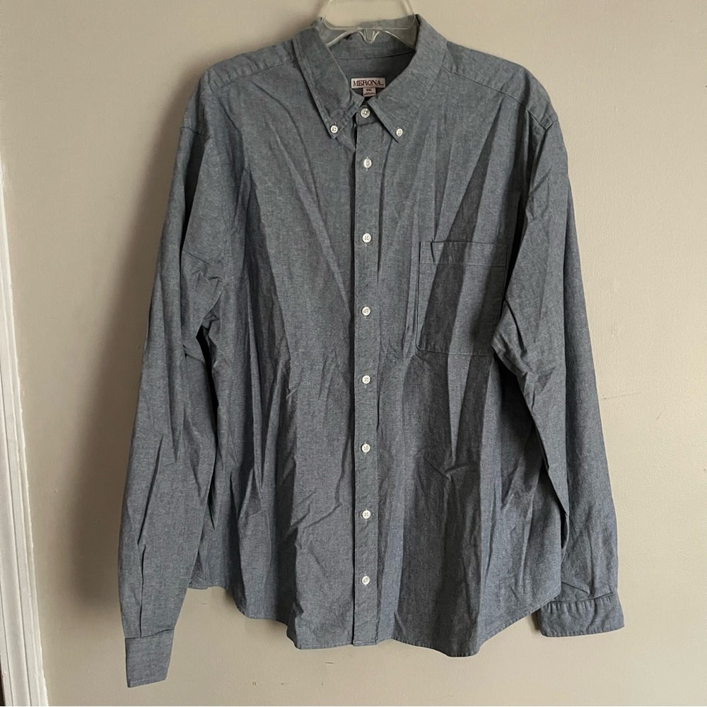 Merona Gray Casual Button Down Shirt